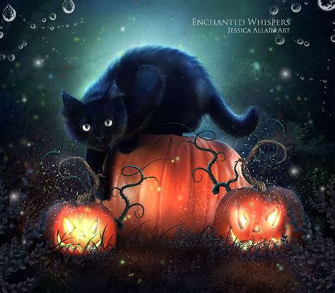 Black Cat Halloween Wallpaper Black Cat Art Darkness Halloween Pagan