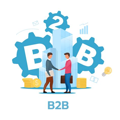 Ilustração Em Vetor Plana Modelo Business To Business B2b Operação
