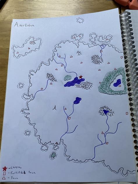 My First Attempt At Any Form Of World Building Or Map Drawing The