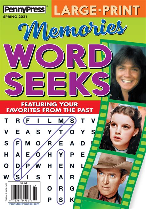 Large Print Memories Word Seek Penny Dell Puzzles