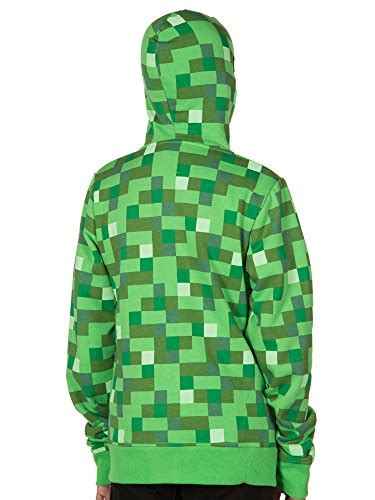 Jinx Minecraft Big Boys Creeper Zip Up Costume Hoodie With Mask
