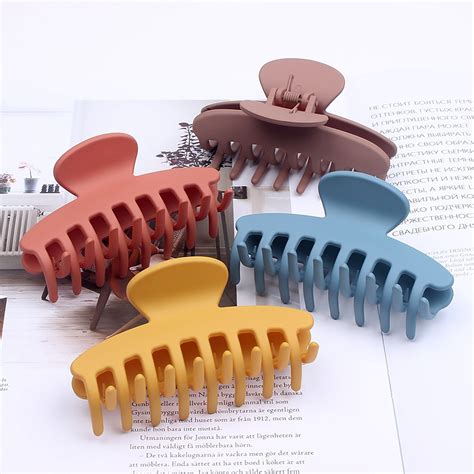Large Matte Hair Claw Minimalism Hair Claw Hair Clamp For Etsy