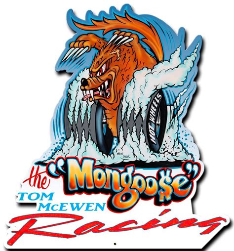 Mongoose Racing Vintage Sign Garage Art