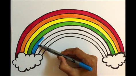 How To Draw A Rainbow Drawing And Coloring Pages For Kids 13