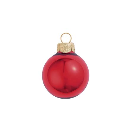 12ct Red Xmas Shiny Glass Christmas Ball Ornaments 275 70mm