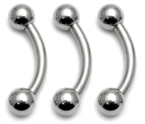 Gothic Twilight Body Jewellery — Steel Curved Barbell Banana Piercing
