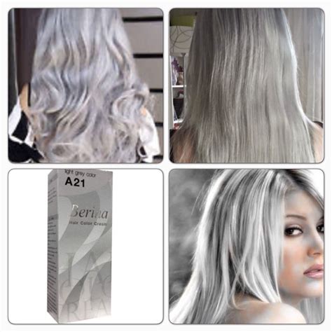 Berina A21 Light Grey Silver Color Permanent Hair Color