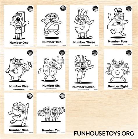 Fun House Toys Numberblocks Fun Printables For Kids Coloring Pages