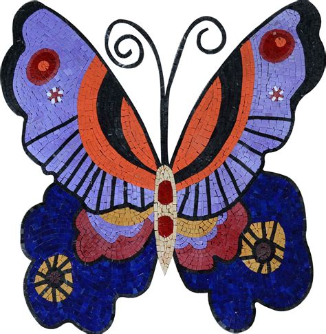 Artistic Colorful Butterfly Mosaic Butterfly Mosaic Mosaic Artwork