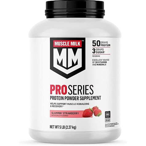 5 Lbs Muscle Milk Pro Series 50g Protein Powder Strawberry 4040 1