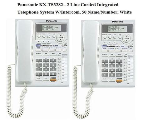 Office Office Electronics Panasonic Kx Ts3282w 2 Line Corded Phone With