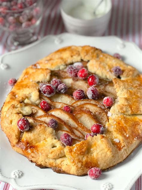 Pear Galette With Sparkling Cranberries Recipe Healthy Holiday