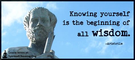 Knowing Yourself Is The Beginning Of All Wisdom Spiritualcleansing