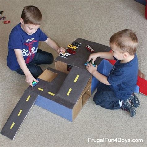 The great part about cardboard box projects is that the materials are free, and you can toss it in the recycling bin when the kids are done with it. How To Make A Cardboard Hot Wheels Parking Garage With ...