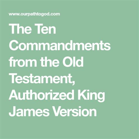 2 i am the lord your god,(d) who brought you out(e) of egypt,(f) out of. The Ten Commandments from the Old Testament, Authorized ...