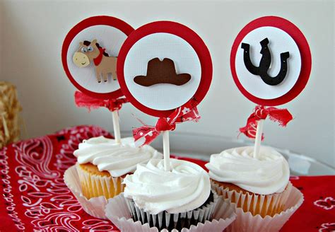 Wedding ceremony (1) jump to top of list. Cowboy Themed Birthday Party Cupcake Toppers - Western ...