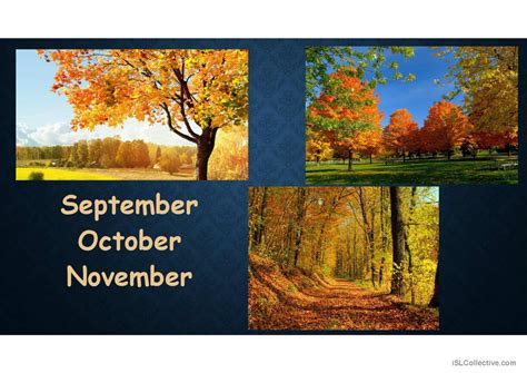 Seasons And Months Of The Year English Esl Powerpoints