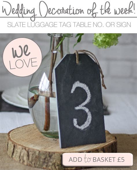 Slate Table Numbers For Weddings