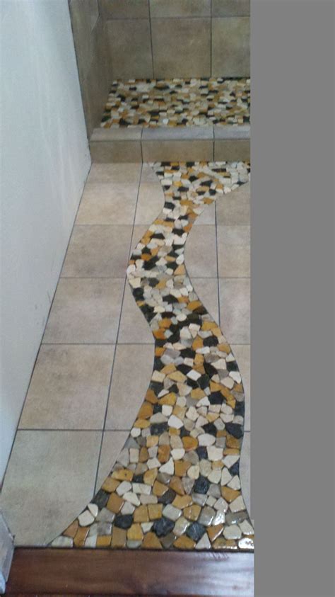 Great Ideas And Pictures Of River Rock Tiles For The River Rock Tile River Rock Floor
