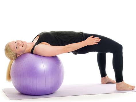 Bridge Pose On Ball Ball And Band