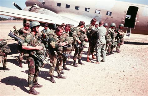 Rhodesian Light Infantry Prepare For Airborne Operations During The