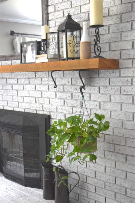 It was a classic brick fireplace, and it certainly wasn't horrible, especially once the walls were no longer dingy yellow. 7 Frugal & Rustic Fireplace Mantel Decorating Ideas • A ...