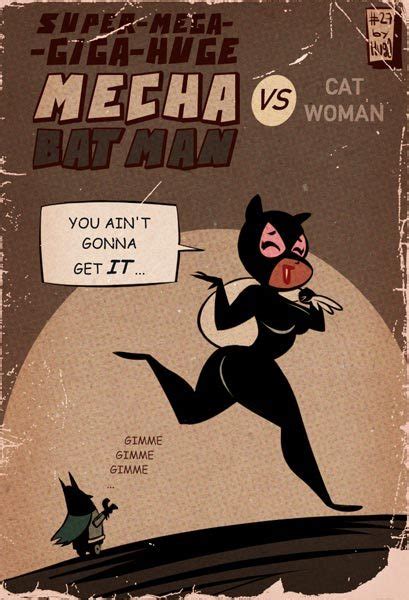Pinups Puns Buns And Mo — Inktober Day 27 Catwoman Vs Mecha Batman Will