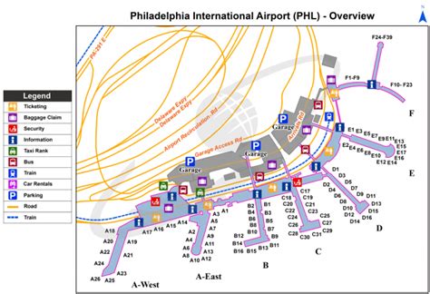 Philadelphia Phl International Airport Pennsylvania Code Map