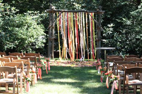 It adds a vintage look to the scene, and it would be a natural backdrop for a photo booth or a guest book table. Rustic Backyard Wedding in Wilton - Blush Floral Design