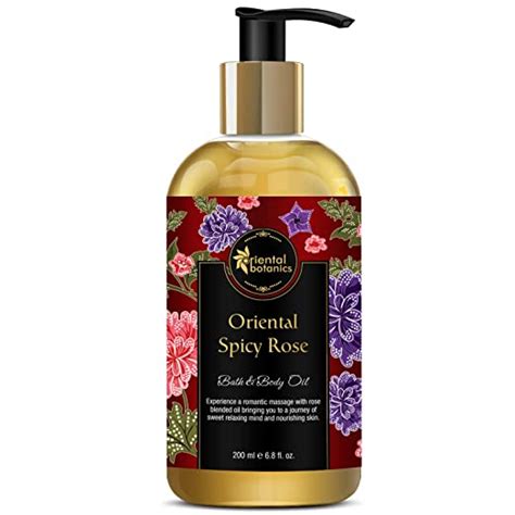 Buy Oriental Botanics Bath And Body Oil Oriental Spicy Rose No Mineral Oil 200 Ml Orbot10