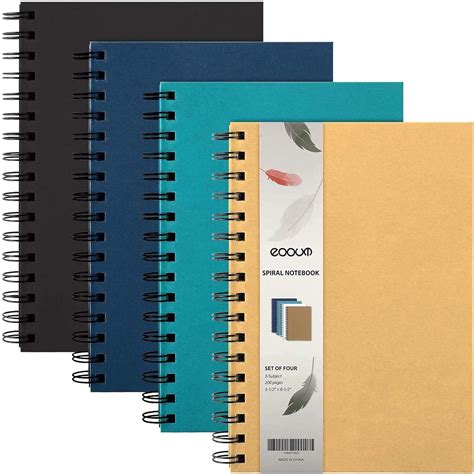 Eoout 4 Pack Spiral Notebook Notebook For Work A5