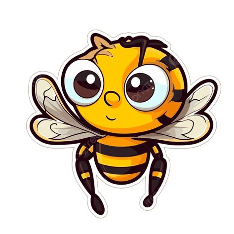 Cute Bees Sticker Vector Illustrations Clipart Printable Bee Printable Bee Clipart Cartoon