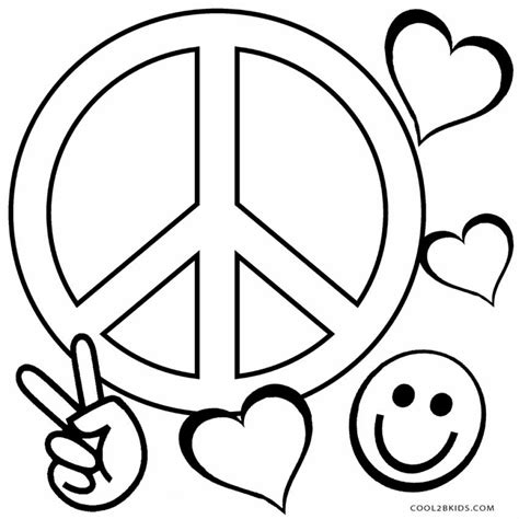Peace Sign Coloring Pages For Adults
