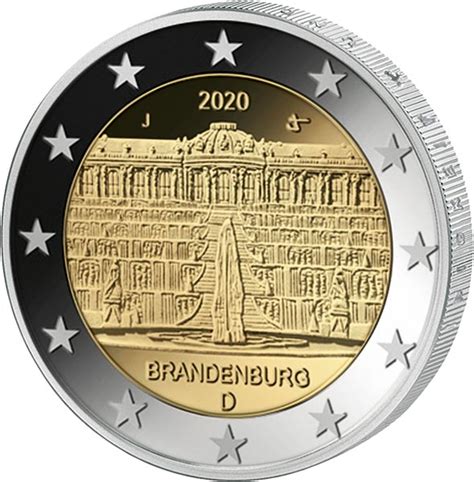 2 Euro Brd Brandenburg Sanssouci 2020 Münzenversandhaus Reppa Gmbh