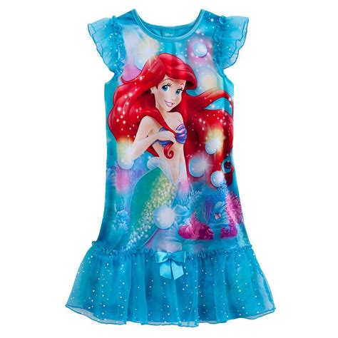 Disney Little Mermaid Princess Ariel Girls Nightgown 8 Clothing