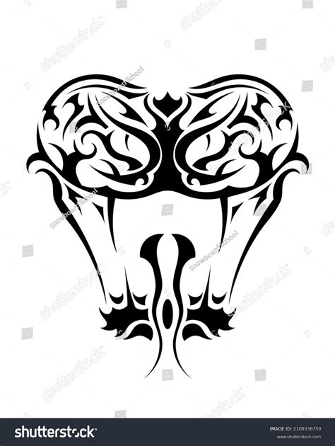 Viper Snake Head Abstract Tattoo Symbol Stock Vector Royalty Free