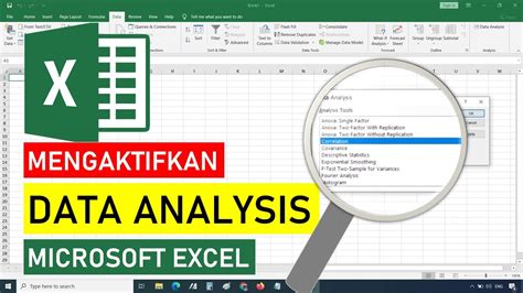 Cara Mengaktifkan Data Analysis Di Excel Statistik Excel Youtube