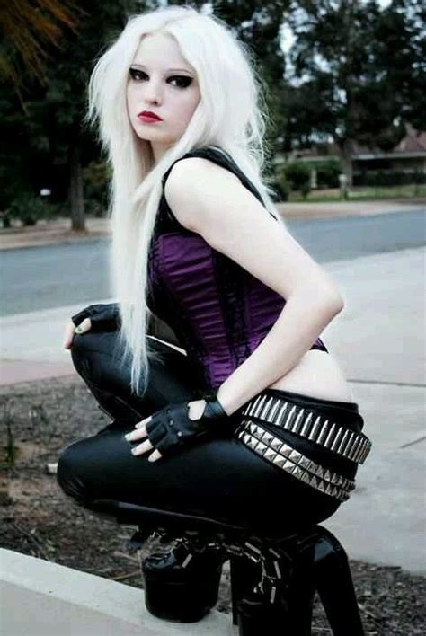 Gorgeous Blonde Goth Gothic Fashion Women Hot Goth Girls