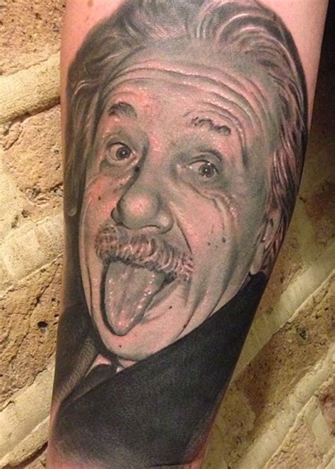 Albert Einstein Portrait Tattoo By Pony Lawson Sweet Tattoos New