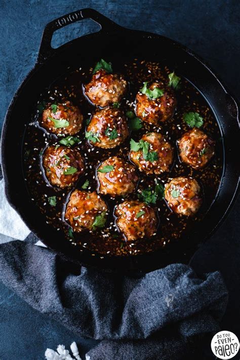 In a small bowl, combine all the remaining ingredients. Paleo Baked Sesame Chicken Meatballs with Honey Sesame ...