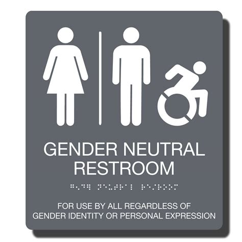Gender Neutral Ada Complaint Restroom Signs Napadasigns