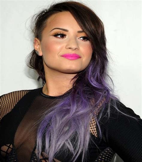 Side Swept Brown To Purple Ombre Hair Hairstyles Glow Get Update