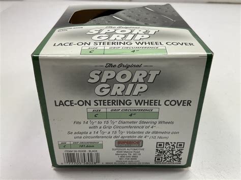 Superior 58 0500b Sport Grip Lace On Steering Wheel Cover Size C