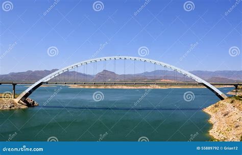 Single Span Steel Arch Bridge Stock Photo Image Of Globe Structure