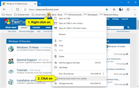 How To Add Or Remove Favorites Button In Microsoft Edge Chromium Tutorials