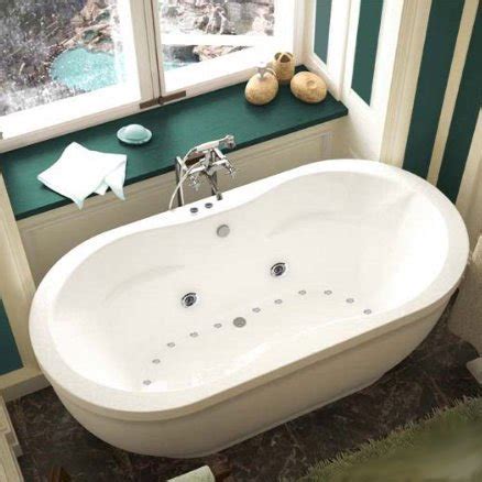 Woodbridge deluxe acrylic freestanding bathtub combine with whirlpool and air bubble jets in one tub. Atlantis Tubs 3471AD Aquatic 34 x 71 x 21 - Inch ...