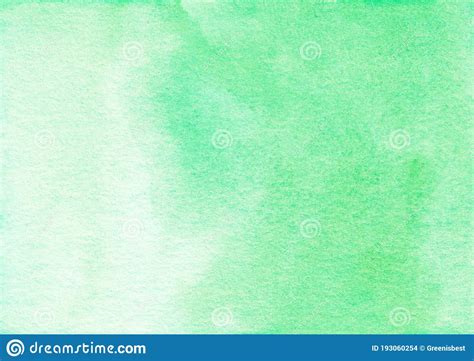 Watercolor Light Emerald Ombre Background Texture Aquarelle Abstract