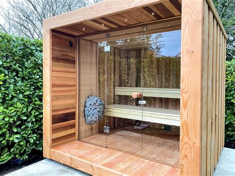 Ora Outdoor Sauna With Glass Wall Heartwood Saunas