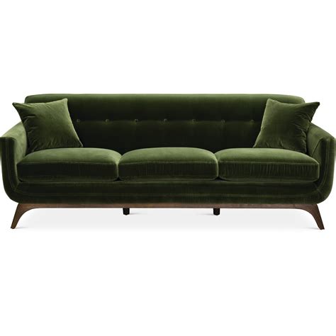 Falkirk Mid Century Modern Olive Green Sofa Rc Willey Green Sofa