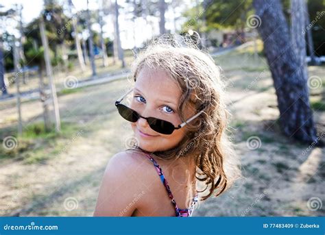 Girl In Sunglasses Stock Image Image Of Female Humor 77483409